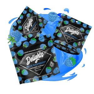 Delight Liquid Diamond Gummies Kiwi/Blue Raspberry 100mg THC